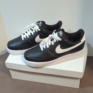 Custom Made Nike Air Force One Black And White Men's Sneakers Size 8 New In Box